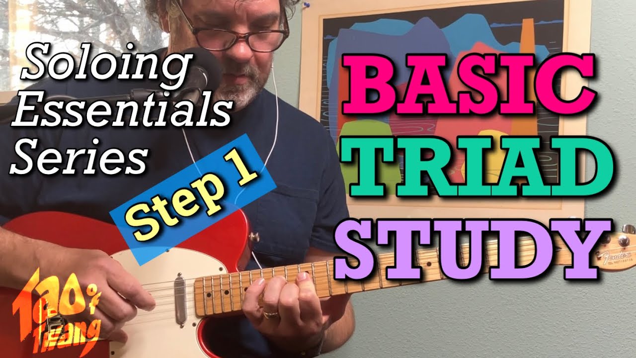 BASIC ESSENTIAL SOLOING SKILLS // TRIAD Lines // With Practice Loop