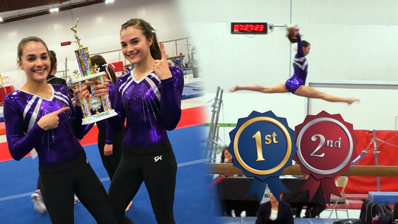 Megan and Ciera's Xcel Diamond Gymnastics Meet | 1st & 2nd AA!