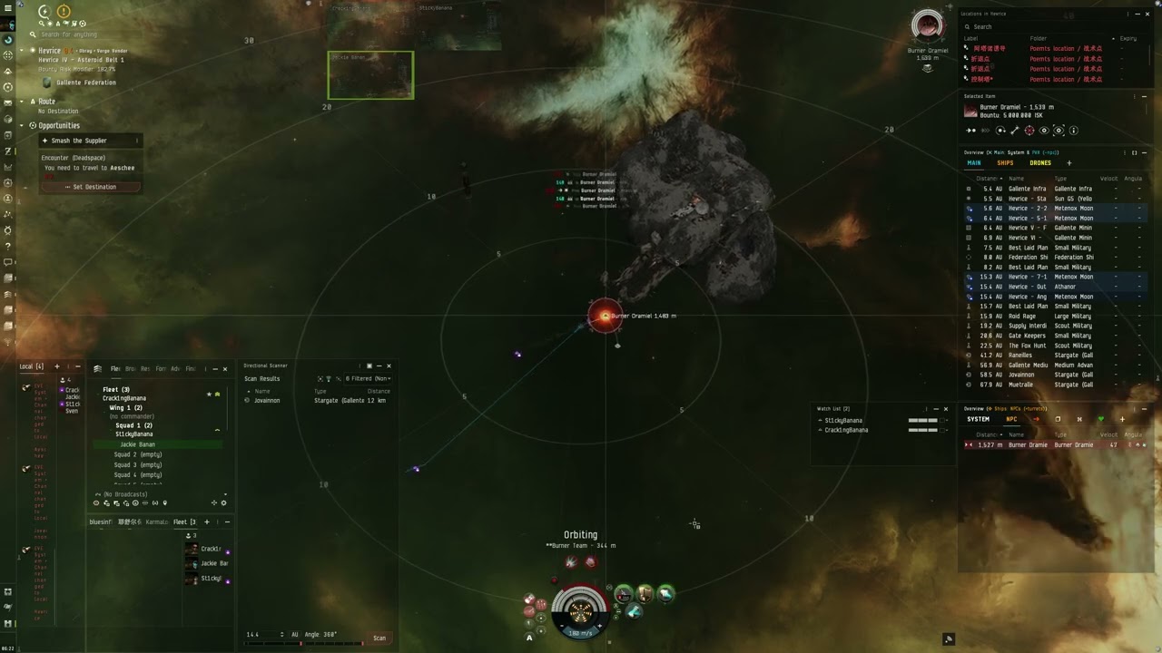 Tri-boxing EVE Online Anomic Agent Angel/ Burner Dramiel