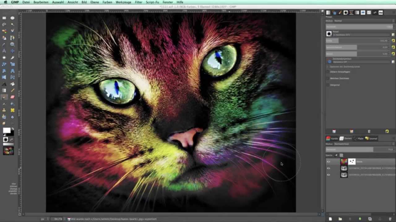 GIMP - Tutorial deutsch - Motive einfärben