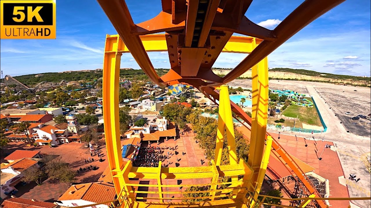 CHUPACABRA POV 5K NEW RE-THEMED INVERTED COASTER! Six Flags Fiesta Texas