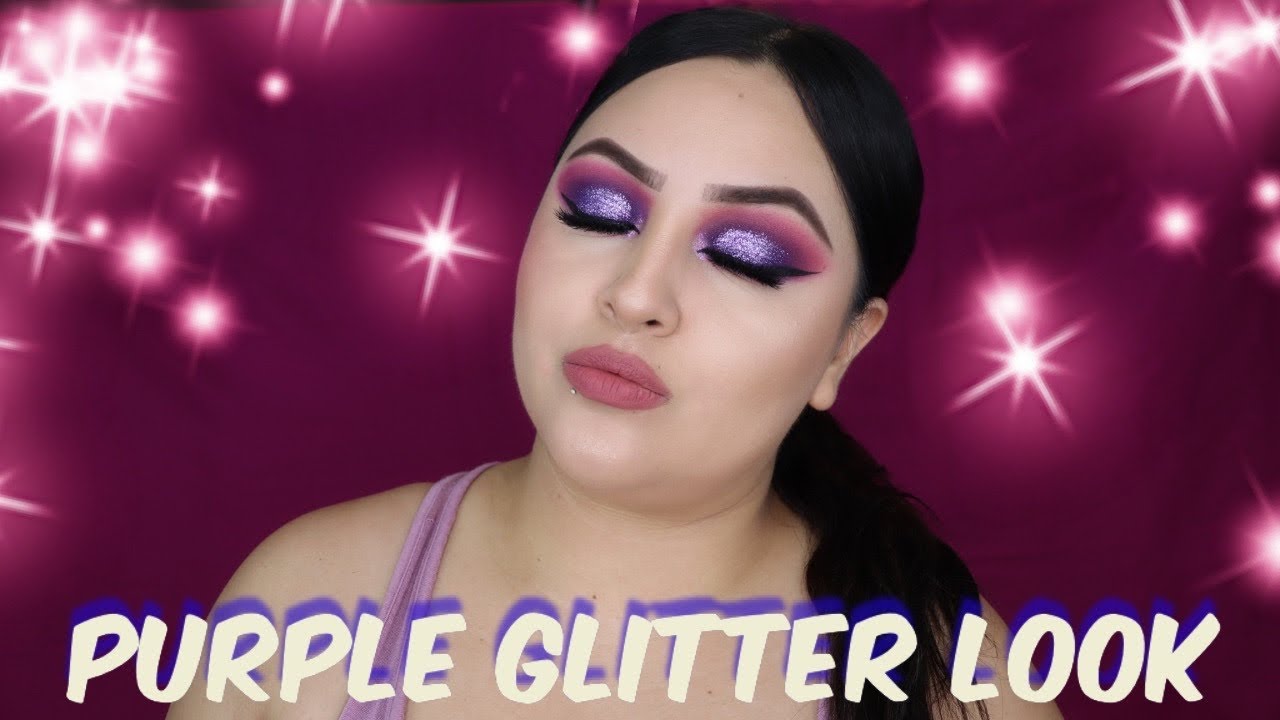 ✨Pretty Purple Glitter Eyeshadow Makeup Tutorial |Juvias place Zulu palette |Jcat Glitter ✨
