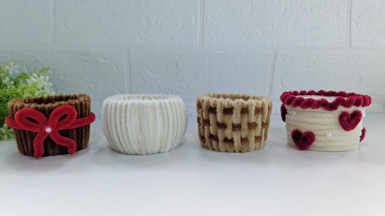4 Simple Pipe Cleaner Flower Pot Ideas Anyone Can Make | DIY Cute Pipe Cleaner Flower Pots