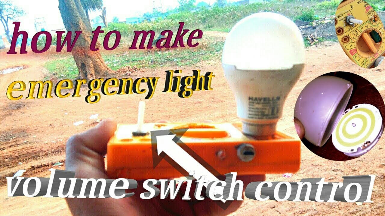 how to make emergency led light \volume switch control led lights ( circuit effects)