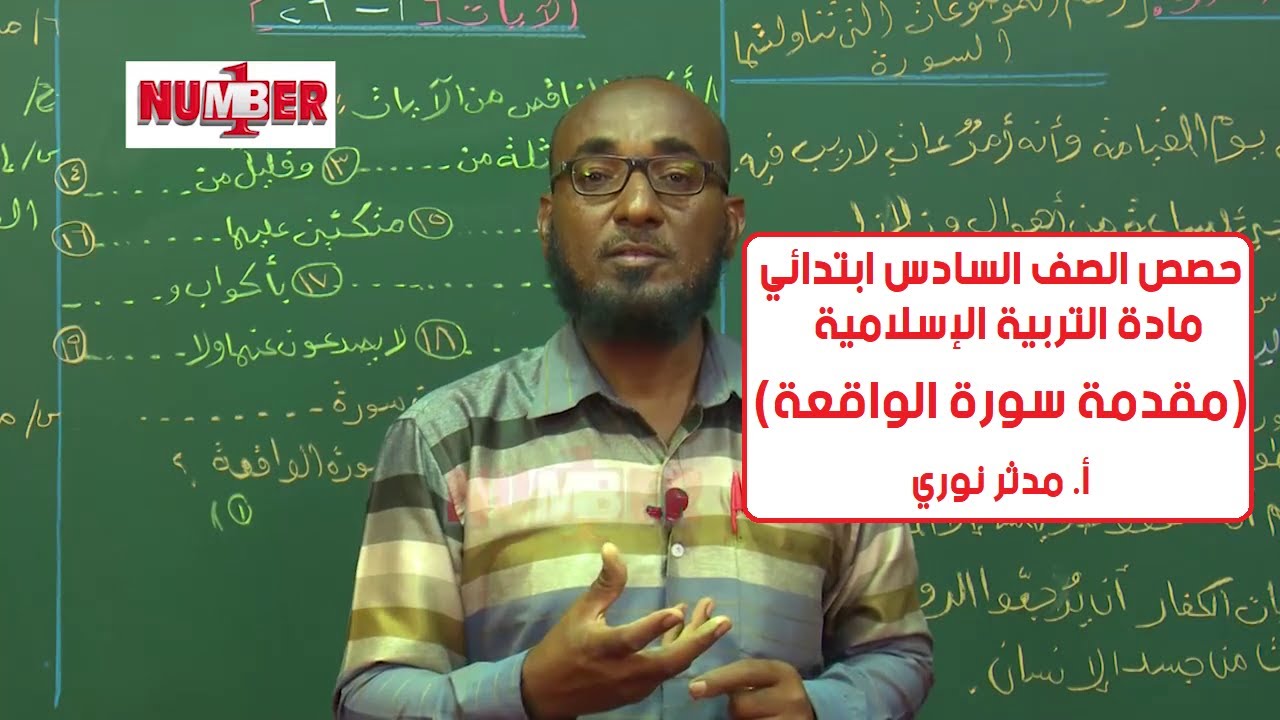 التربية الإسلامية | سورة الواقعة | أ. مدثر نوري | حصص الصف السادس