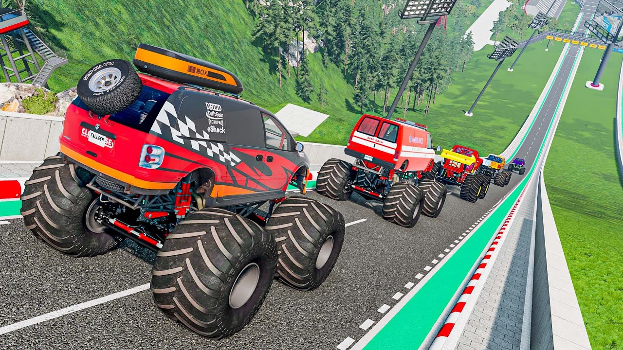 Beamng Crazy Crashes and Jumps #030 | Monster Trucks & Cars