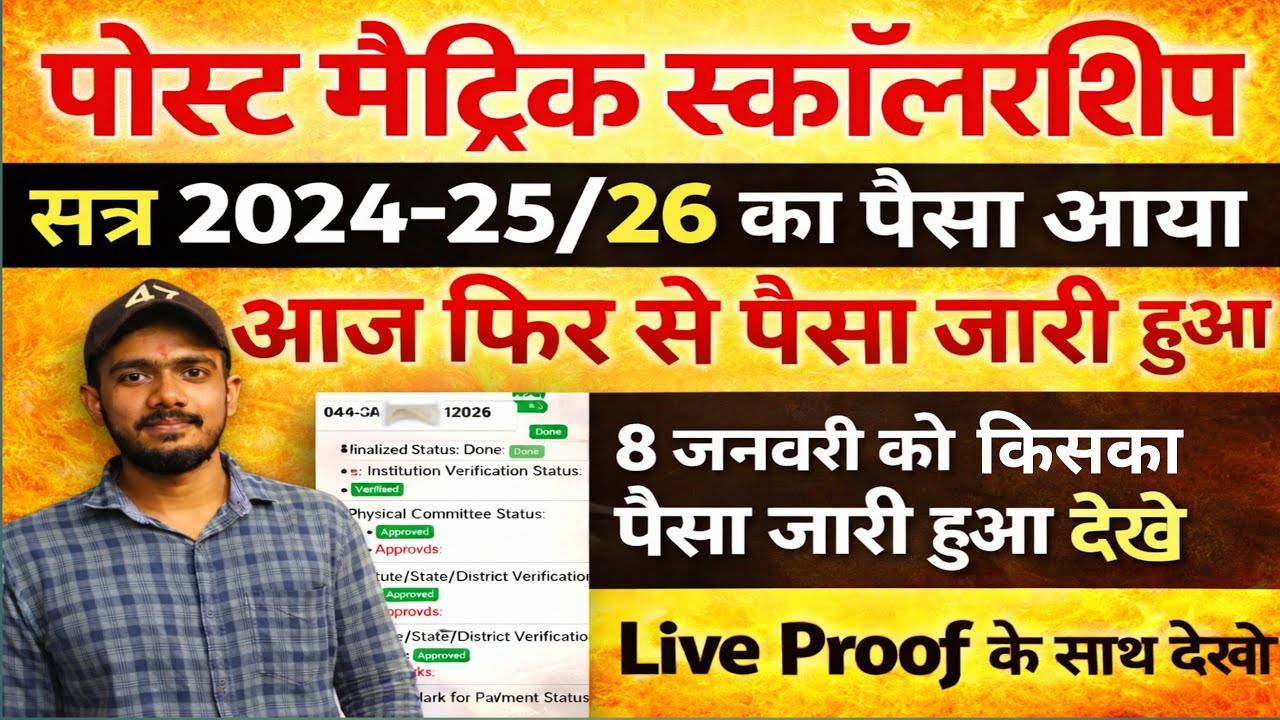 Bihar Post Matric Scholarship 2025 Today Payment Released | आज पैसा आया या नहीं? देखें
