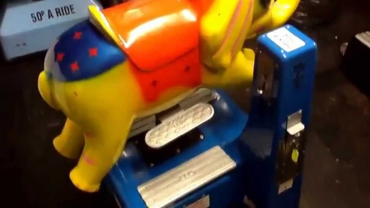 EK AMUSEMENTS - FOR SALE - coin operated Arcade fairground Amusement RGM jumbo elephant kiddie ride