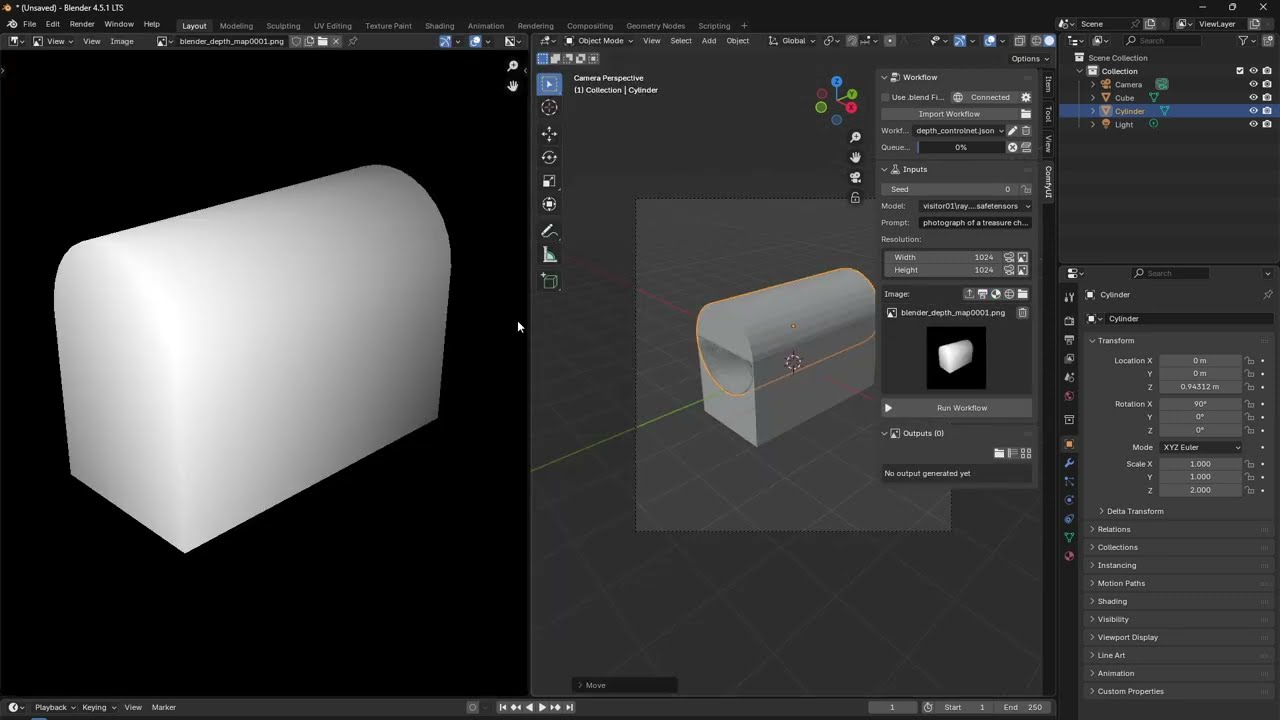 ComfyUI-Blender Add-on Demo