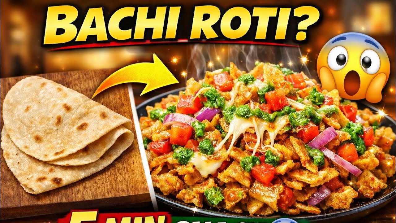 बासी रोटी फेंकना बंद करो! 5 मिनट का झटपट चूरमा 🤯उरलेली पोळी फेकू नका!Crispy Masala Churma in 5 Min