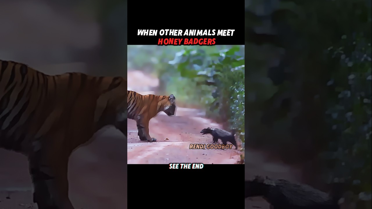 Honey Badger Fears Nothing&hellip; Until It Met the Horse 😳🐴#trending #animals #wildlife #horse #shorts
