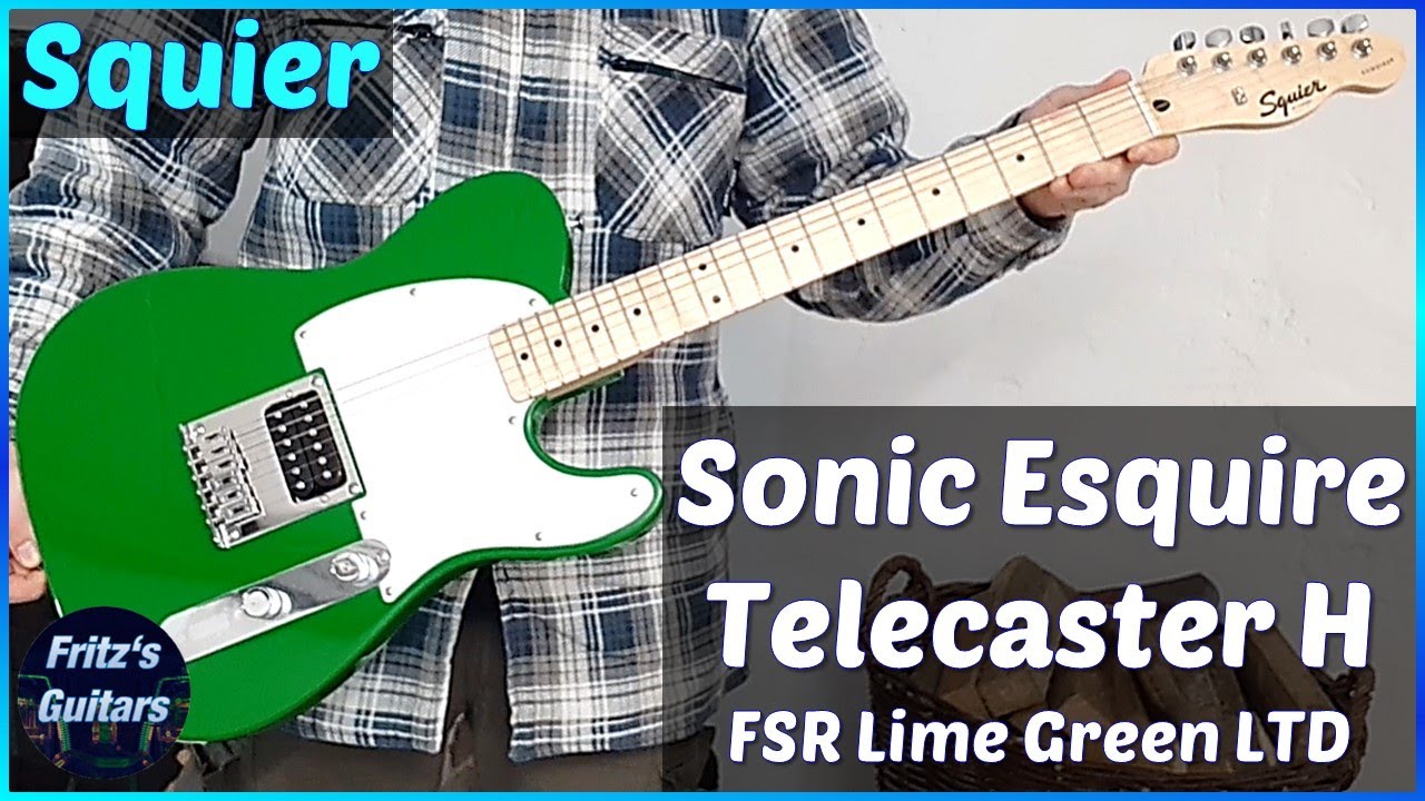 Squier Sonic ESQUIRE H Lime Green Limited Edition 2024 - SLIMER GHOSTBUSTERS GUITAR
