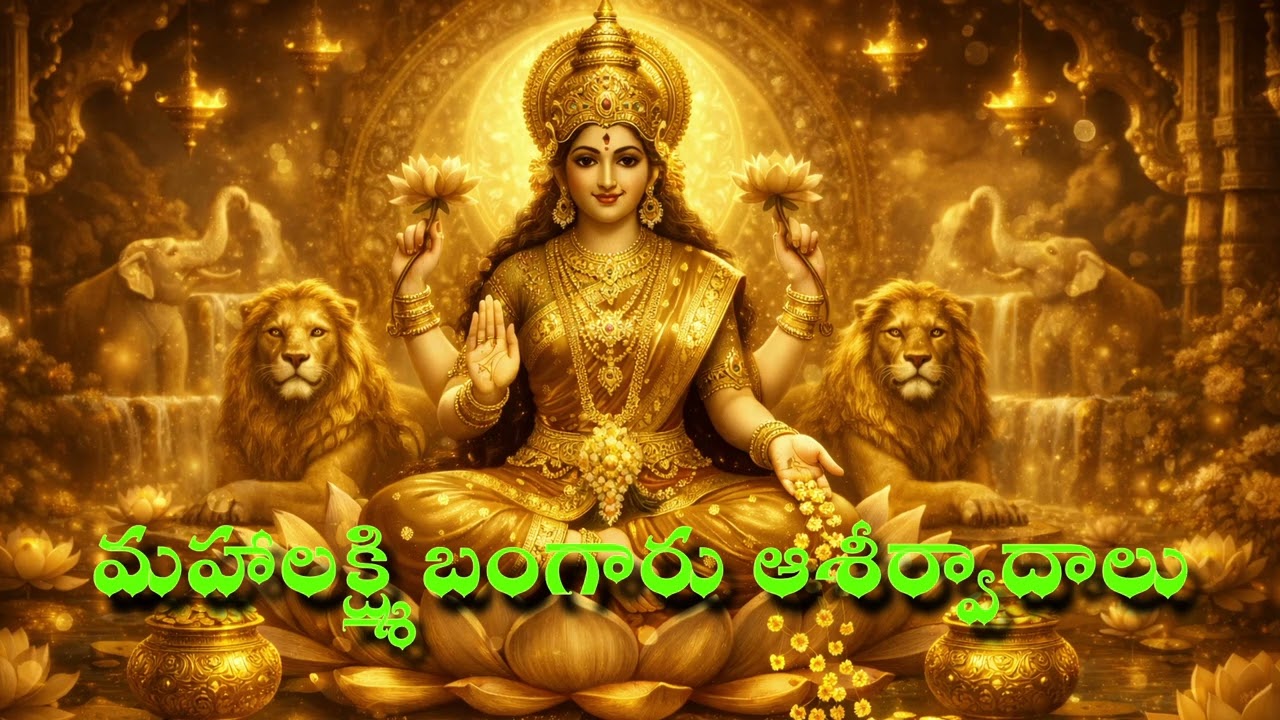 Divine Grace of Sri Mahalakshmi-మహాలక్ష్మి బంగారు ఆశీర్వాదాలు ఐశ్వర్యం & సంపద కోసం పవిత్ర ప్రార్థన