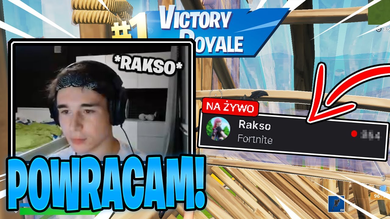 😱 RAKSO WYGRYWA *PIERWSZĄ* GRE PO DŁUGIEJ PRZERWIE OD FORTNITE!