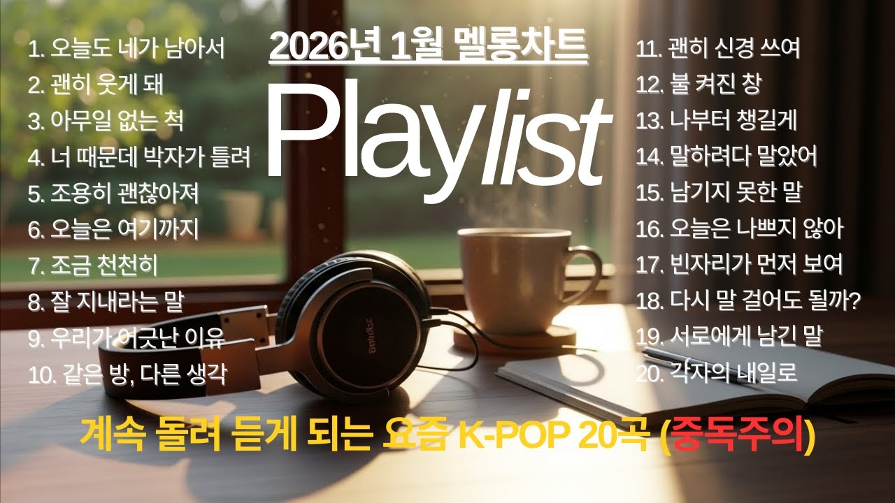 요즘 K POP, 마음이 먼저 반응하는 노래들｜사랑·이별·희망 20곡