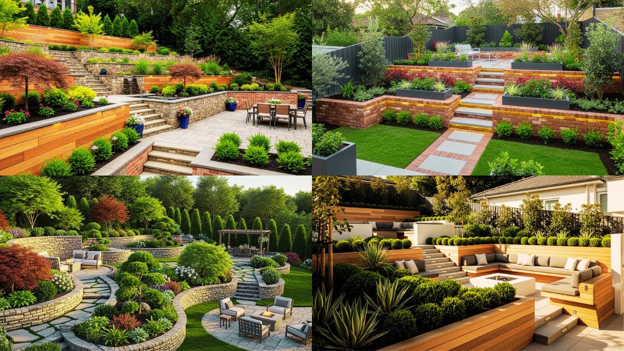 Sloped Backyard Landscaping Ideas 2026 | DIY Retaining Walls with Wood, Stone & Brick