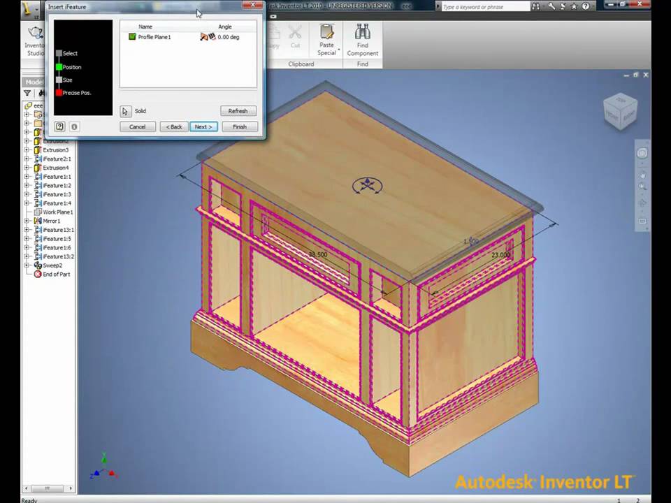 Autodesk Inventor LT - Wood Furniture - WidomTech