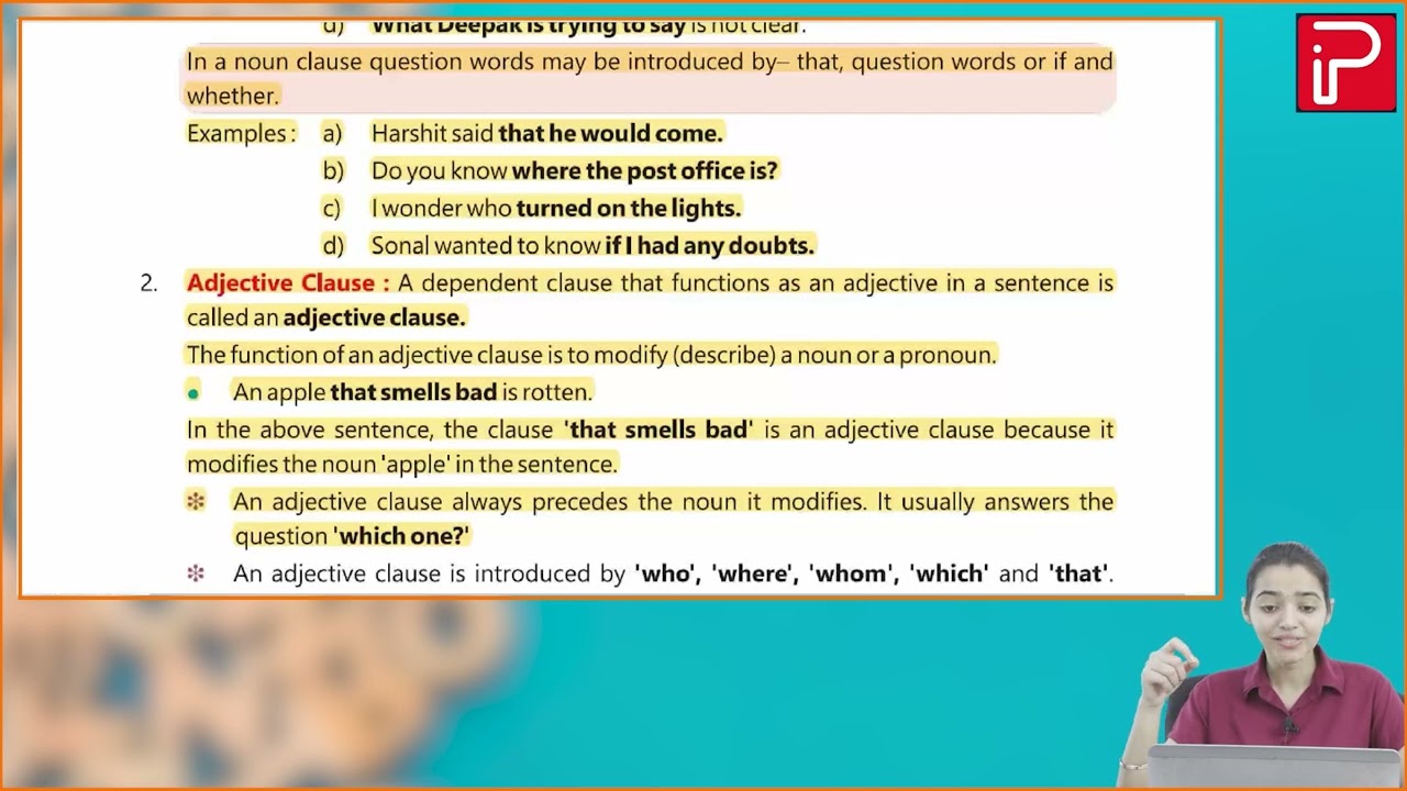 Ch 19 | Pan India | Grammar | Class 07 | Clauses | For children