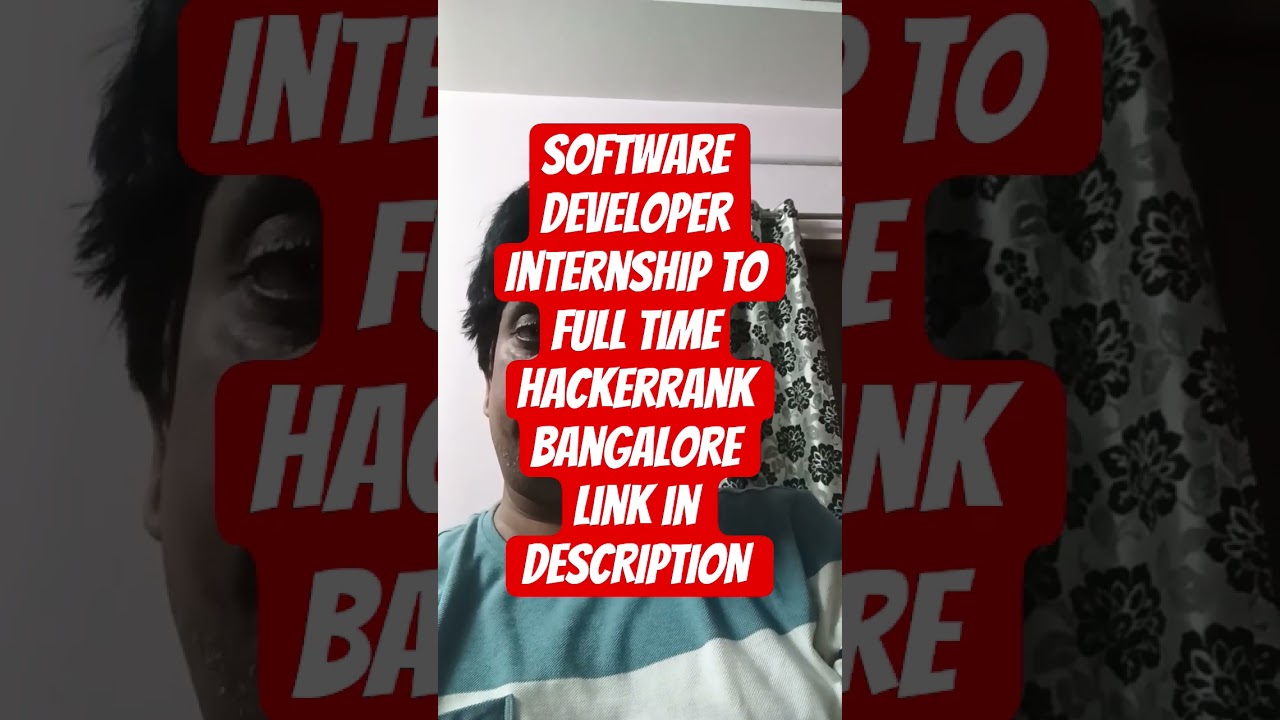 HackerRank Internship 2026 | SDE Intern Bangalore | Hands-On Coding Experience