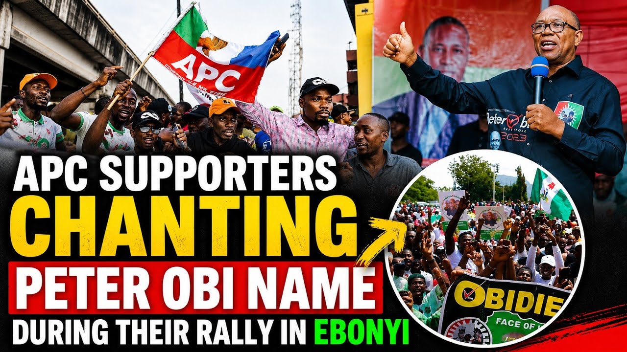 David Umayi shocks, as Ebonyi APC Rally Crowd Chants Peter Obi's 'Obi Kerenke' Slogan