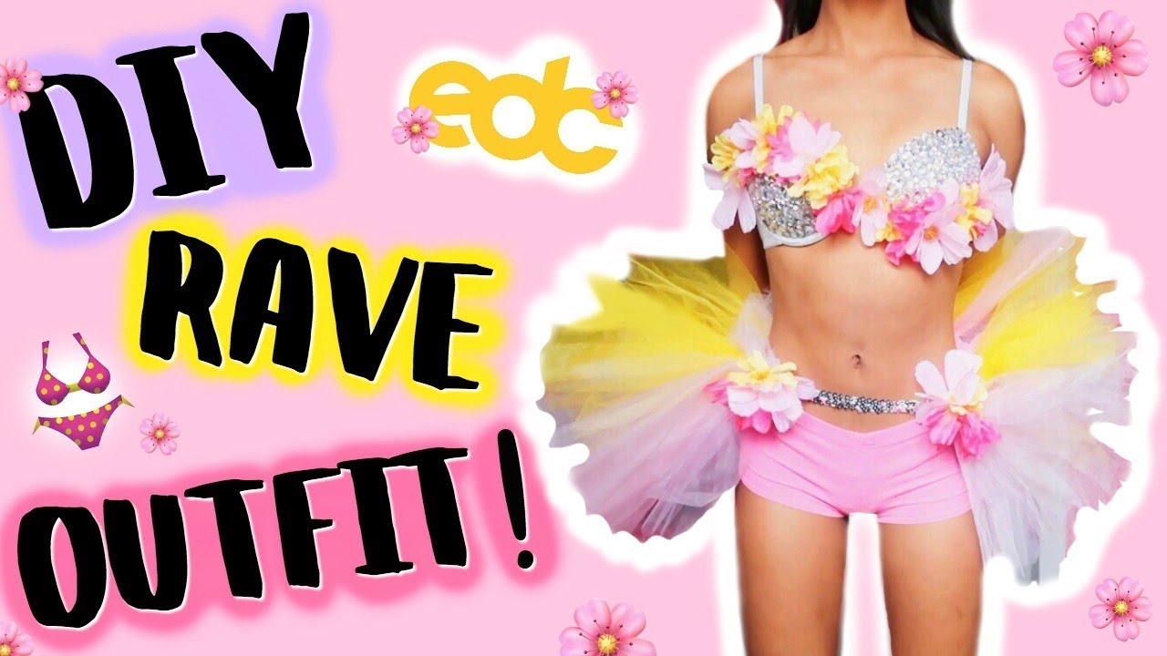 DIY FLOWER RAVE OUTFIT! (No Sew Tutu)