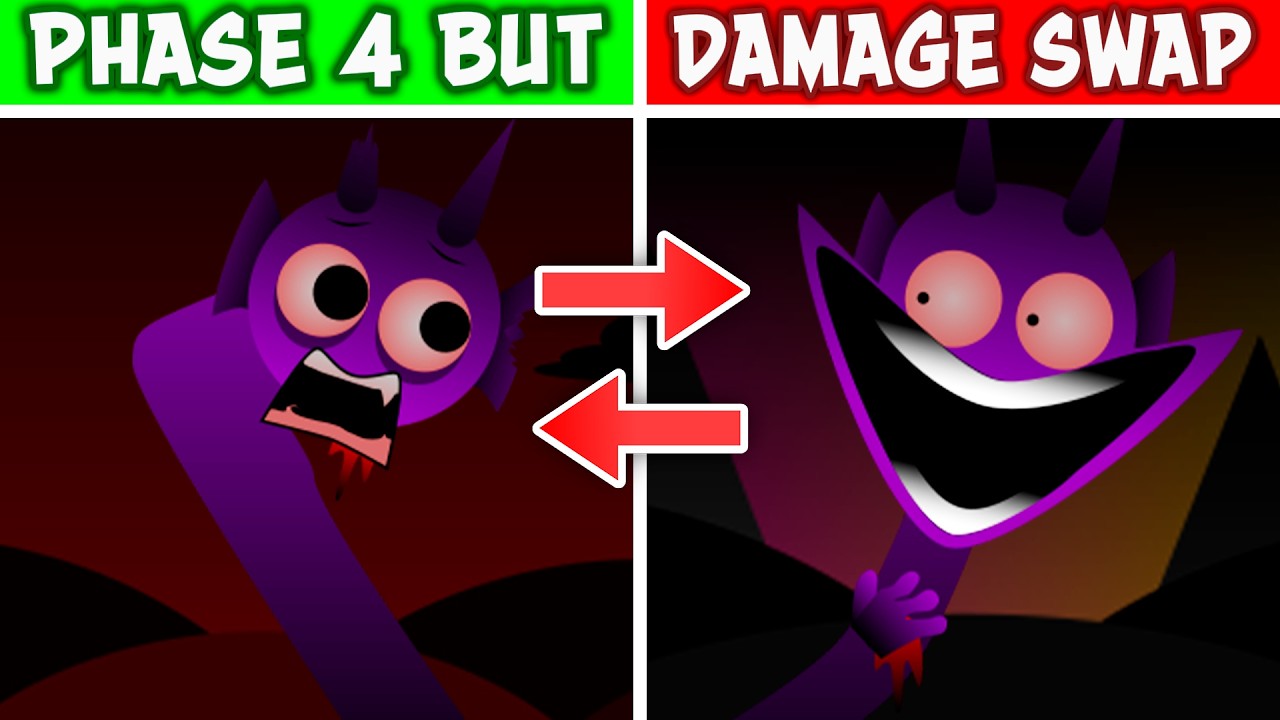 Sprunki Phase 4 But DAMAGE SWAPPED Double Date