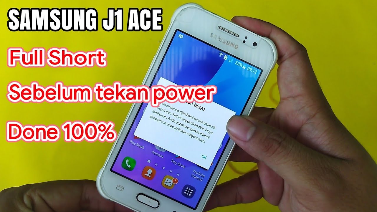 Samsung J1 ace mati total , full short sebelum tekan power!!!!! done 100%