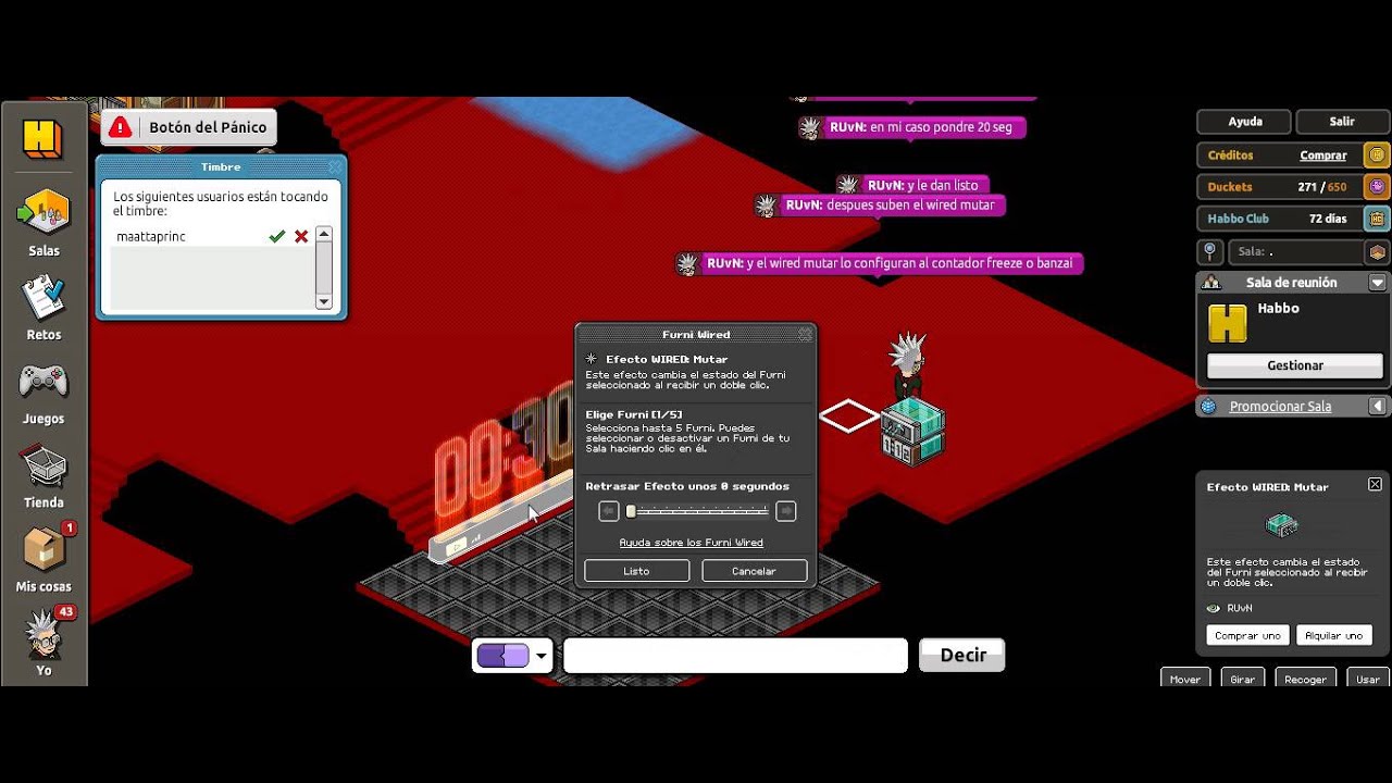 Crear Freeze o Banzai Automatico que de tiempo para entrar habbo