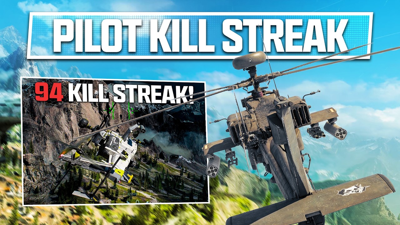 Attack Helicopter PILOT gameplay in BF6 on Contaminated (Pre Heavy Rocket Nerf)