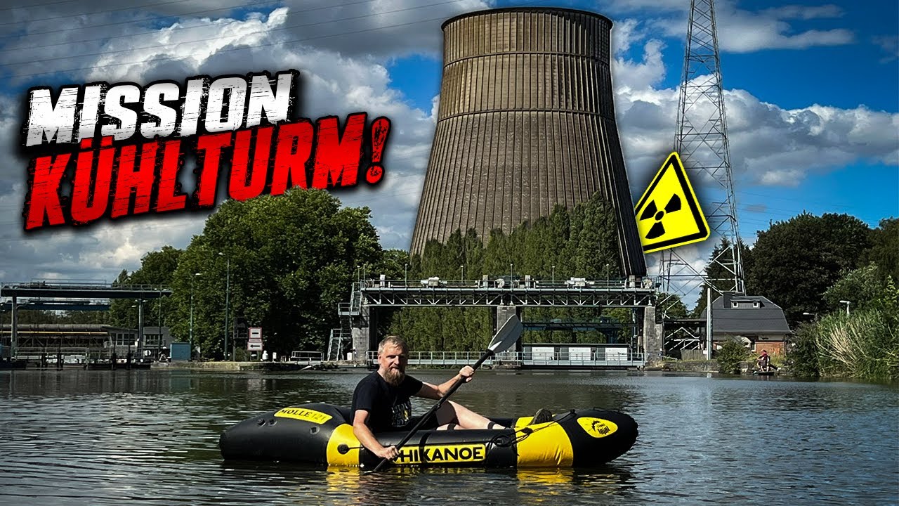 WIR PADDELN ZUM VERLASSENEN KRAFTWERK, UND KLETTERN IN DEN KÜHLTURM! 😁