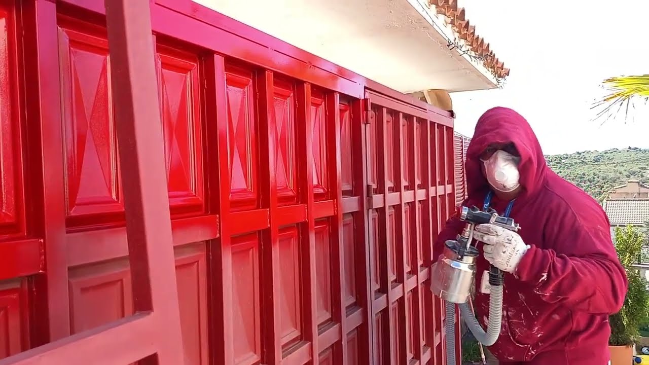 PINTAR PUERTAS ROJAS CON PISTOLA