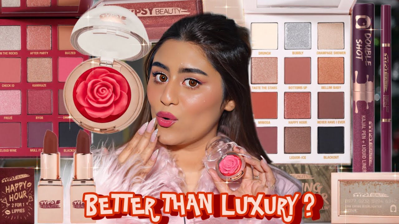 Ye Luxury Makeup se bhi Better hai kya?Gupshup+Trying full face of Typsy Beauty| First impressions💕