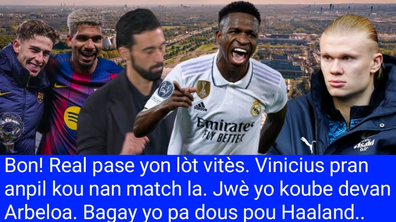 Real Madrid 2-0 Villarreal-Vinicius Jr pran anpil kou nan match la-Jwè yo koube devan Arbelos