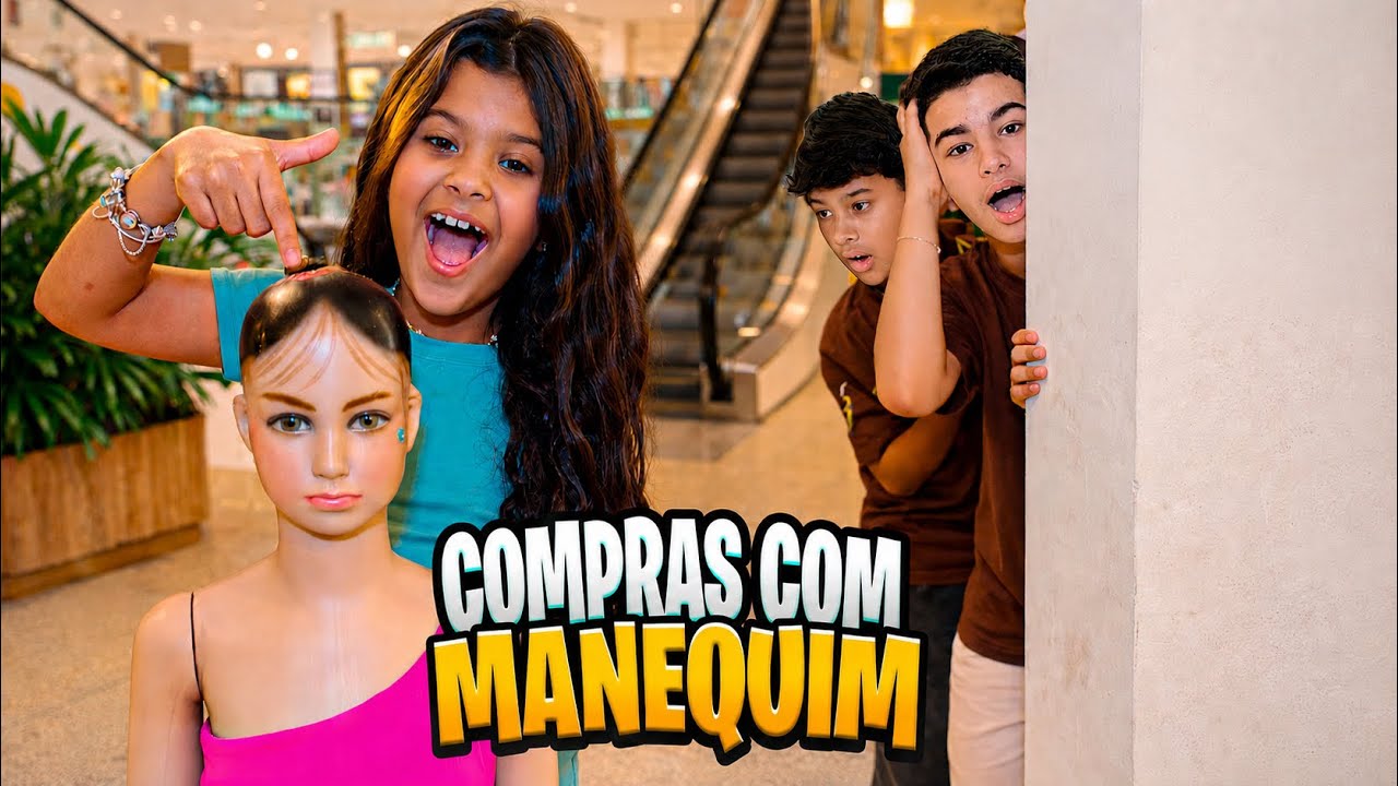 LEVAMOS UM MANEQUIM NO SHOPPING *todos ficaram olhando?🤭