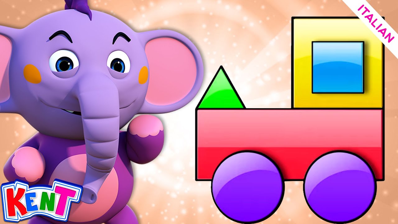 Kent l'elefante Italiano | Impara Le Forme | Cartone Animato Educativo Per Bambini