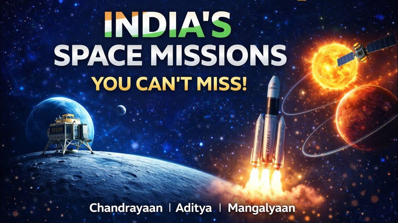 India’s Space Missions Explained for UPSC 2026 | Chandrayaan to Gaganyaan Complete Timeline