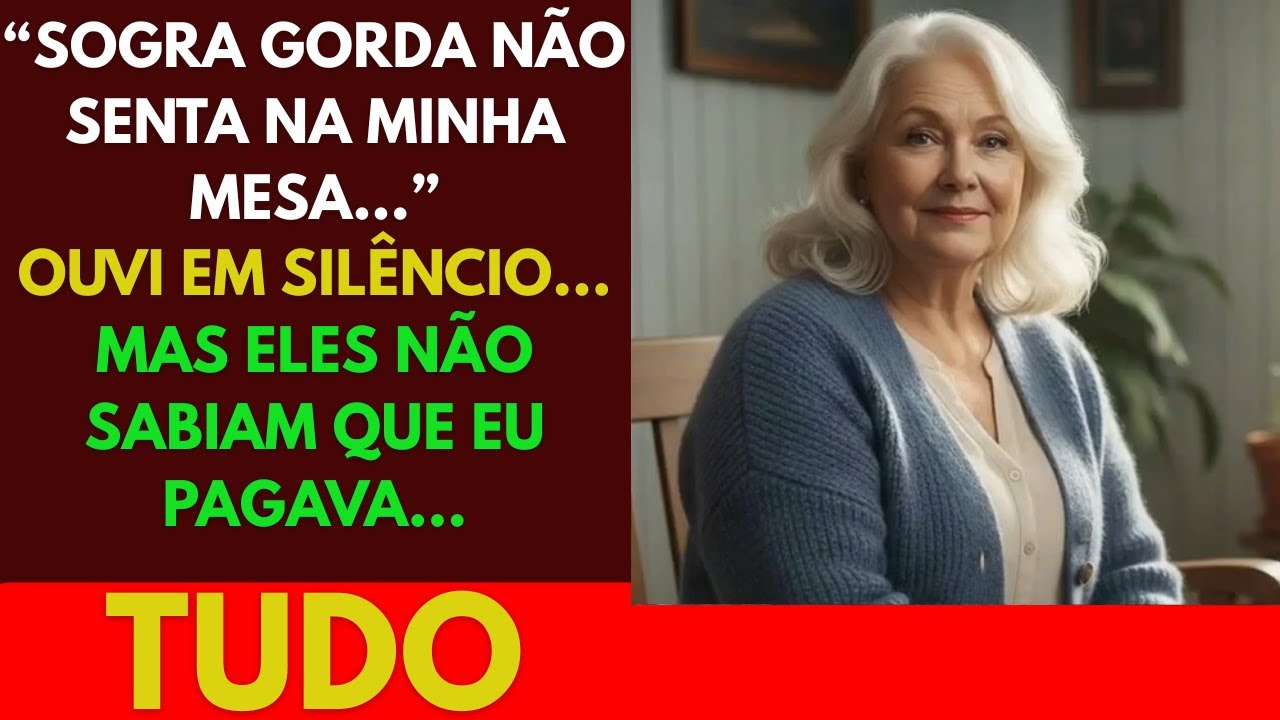 “‘Sogra gorda não senta na minha mesa’, ouvi em silêncio… mas eles não sabiam quem pagava tudo