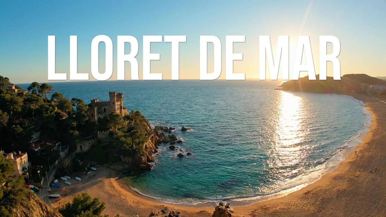 One of the Most Beautiful Sunsets in Spain? / Lloret de Mar Beach Walk 4K