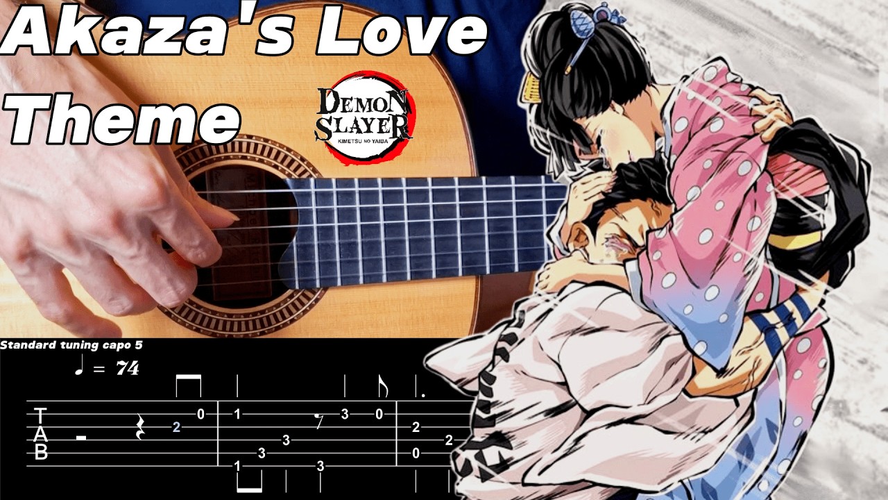 「Akaza's Love Theme」Demon Slayer: Infinity Castle Movie OST 『劇場版「鬼滅の刃」無限城編』 (Guitar Cover and TAB)