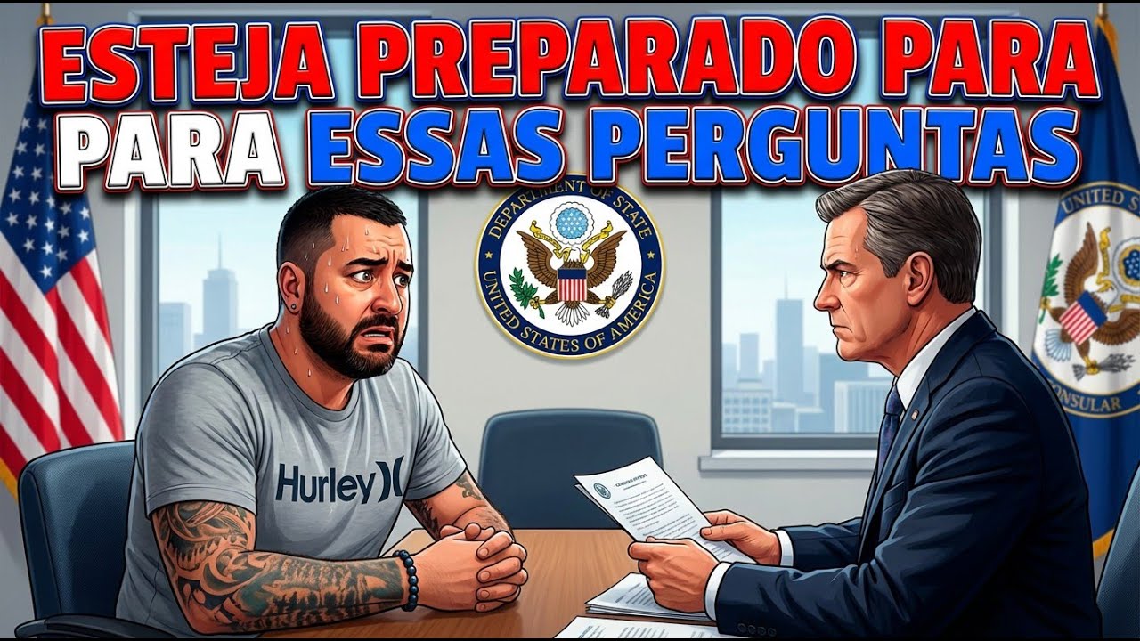 VISTO B2 AMERICANO 2026 – P2: Entrevista no consulado (perguntas, o que levar e o que NÃO fazer!)