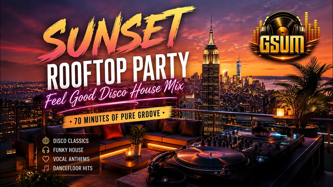 ☀️ Sunset Rooftop Party | Feel Good Disco House Mix | GSUM 344