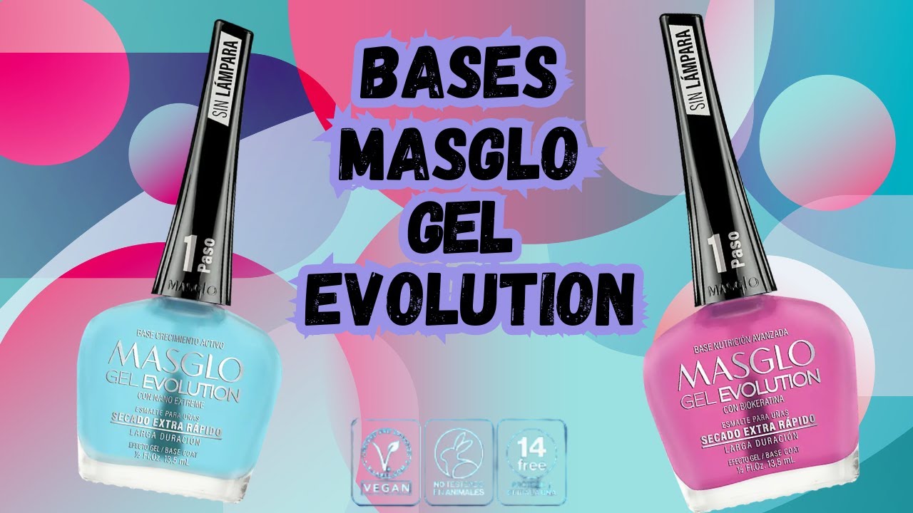 Bases Masglo Gel Evo. 💅 Nutrición Avanzada con Biokeratina y  Crecimiento Activo con Nano Extreme