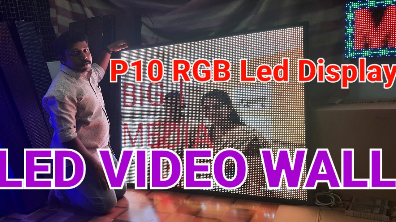P10 Led wall RGB LED SCROLLING LIGHT  || MALAYALAM ||  Different size led display