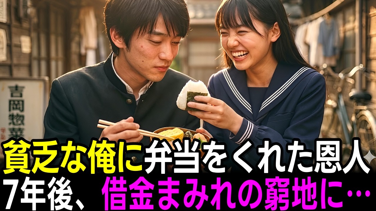 貧乏な俺に弁当をくれた恩人。7年後、再建するため訪れた借金まみれの店で、まさかの再会を果たした結果…【感動する話】【朗読】