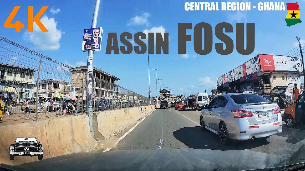 Assin Fosu Road Drive from Nyankomase and Juaso in the Central Region of Ghana 4K
