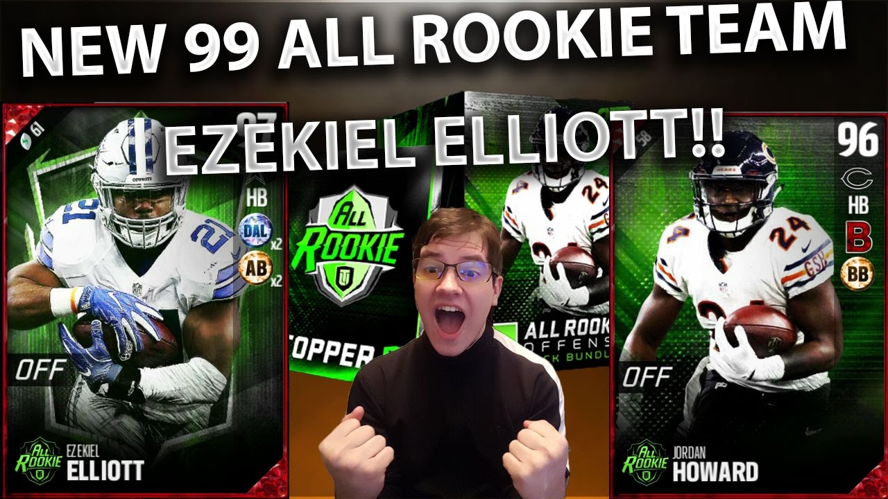 ALL ROOKIE TEAM PROMO!! 99 EZEKIEL ELLIOTT!! - ALL ROOKIE ELITE PULL! - Madden Ultimate Team 17