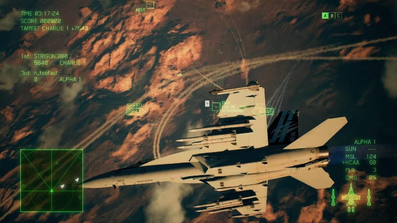 ACE COMBAT 7: Testing new pilots vs Strigon