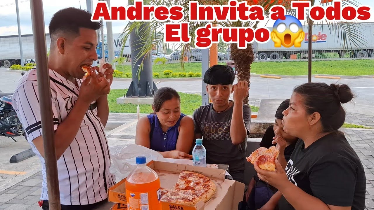🍕Andres invita al Grupo de Rosi😱Deliciosa Pizza Ever y Maria Sorprendidos😊