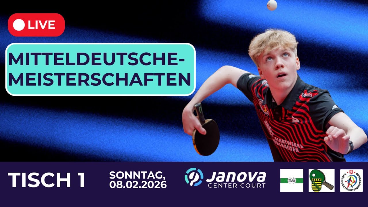 TISCHTENNIS – Mitteldeutsche Meisterschaften 25/26– Tag 2 | Tisch 1