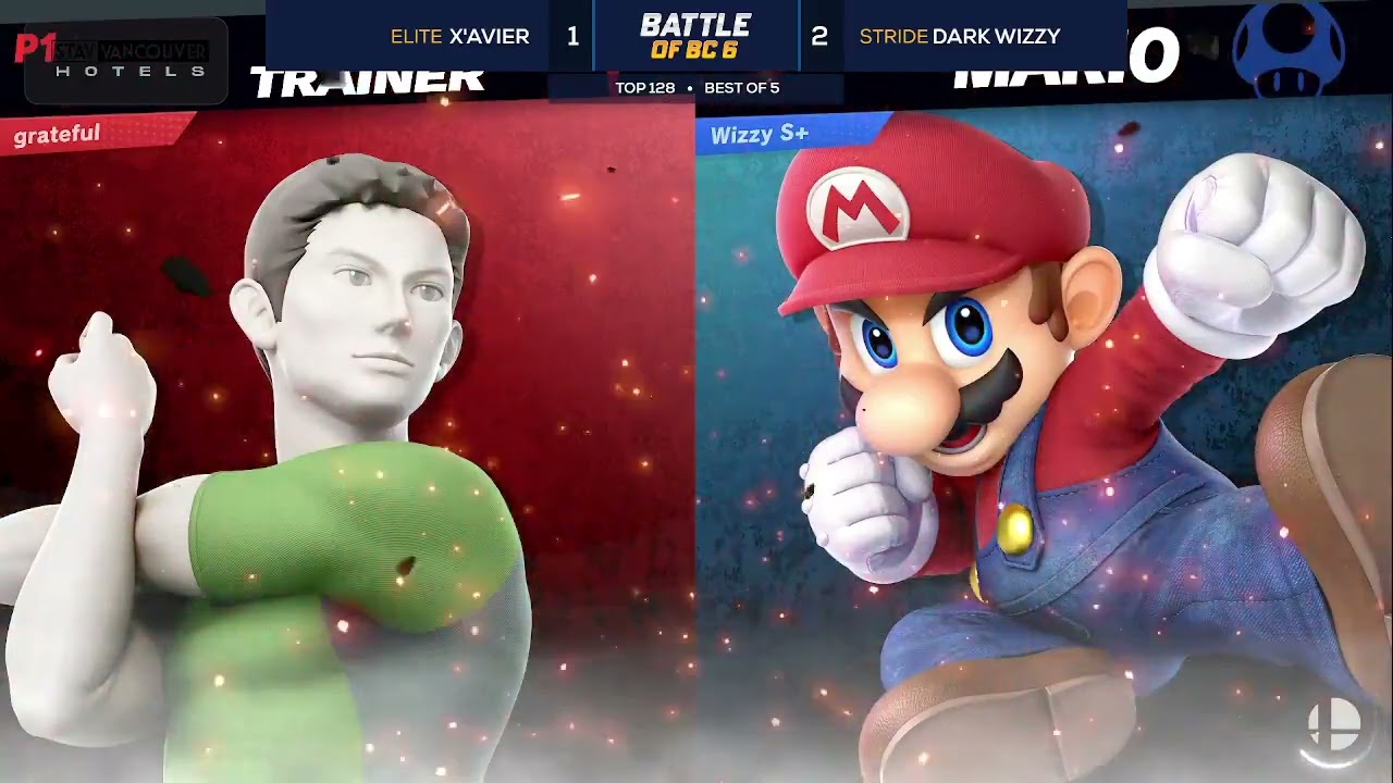X'avier (Wii Fit Trainer) vs Dark Wizzy (Mario) - Ultimate Singles Winners Top 128 - Battle of BC 6